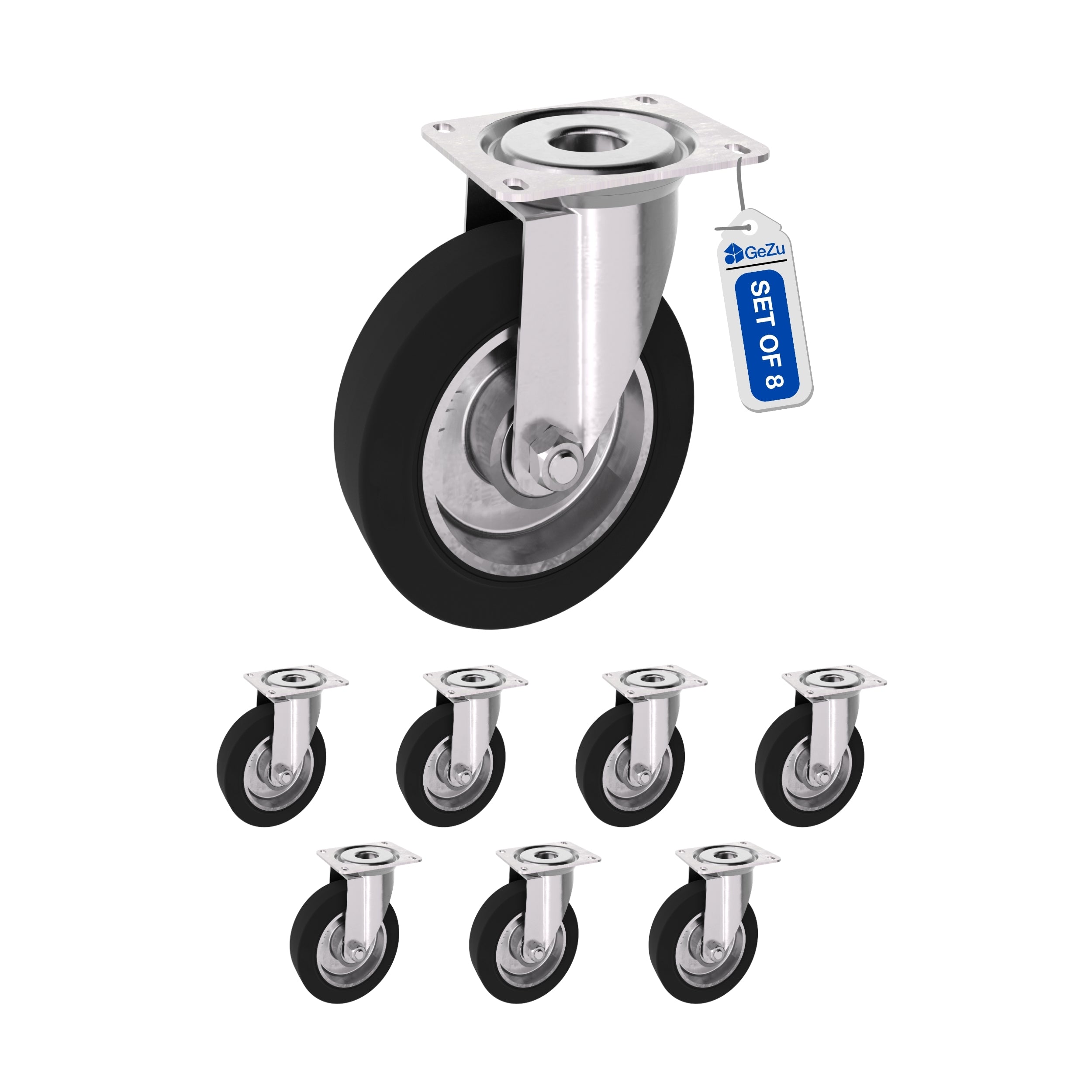 Solid Rubber Castor Wheels Bundle