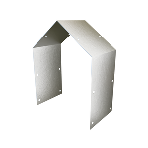 Birds-mouth 3-bend post strap knee rail fencing bracket - 70 mm - Gezu Impex