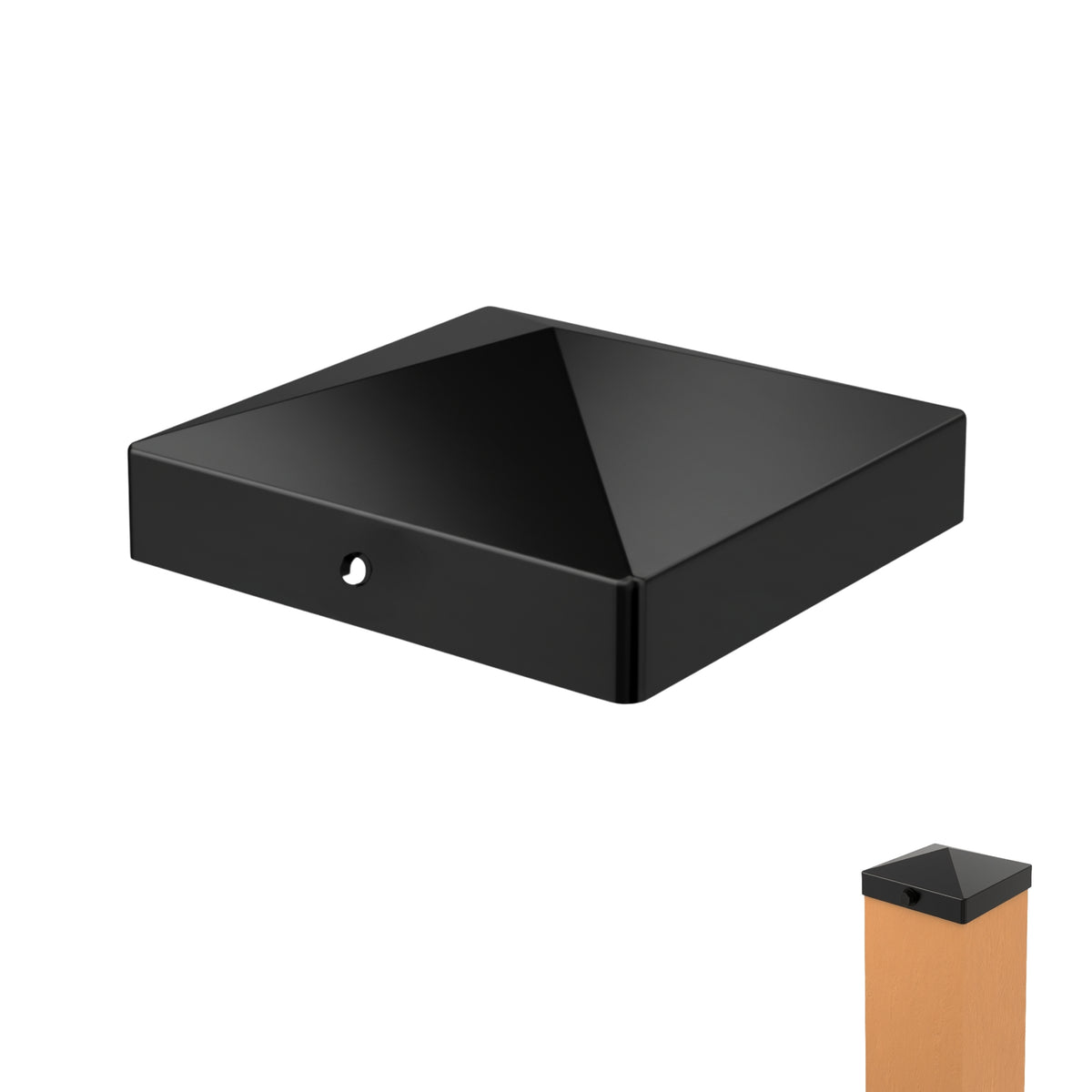 Square Pyramid Fence Post Cap