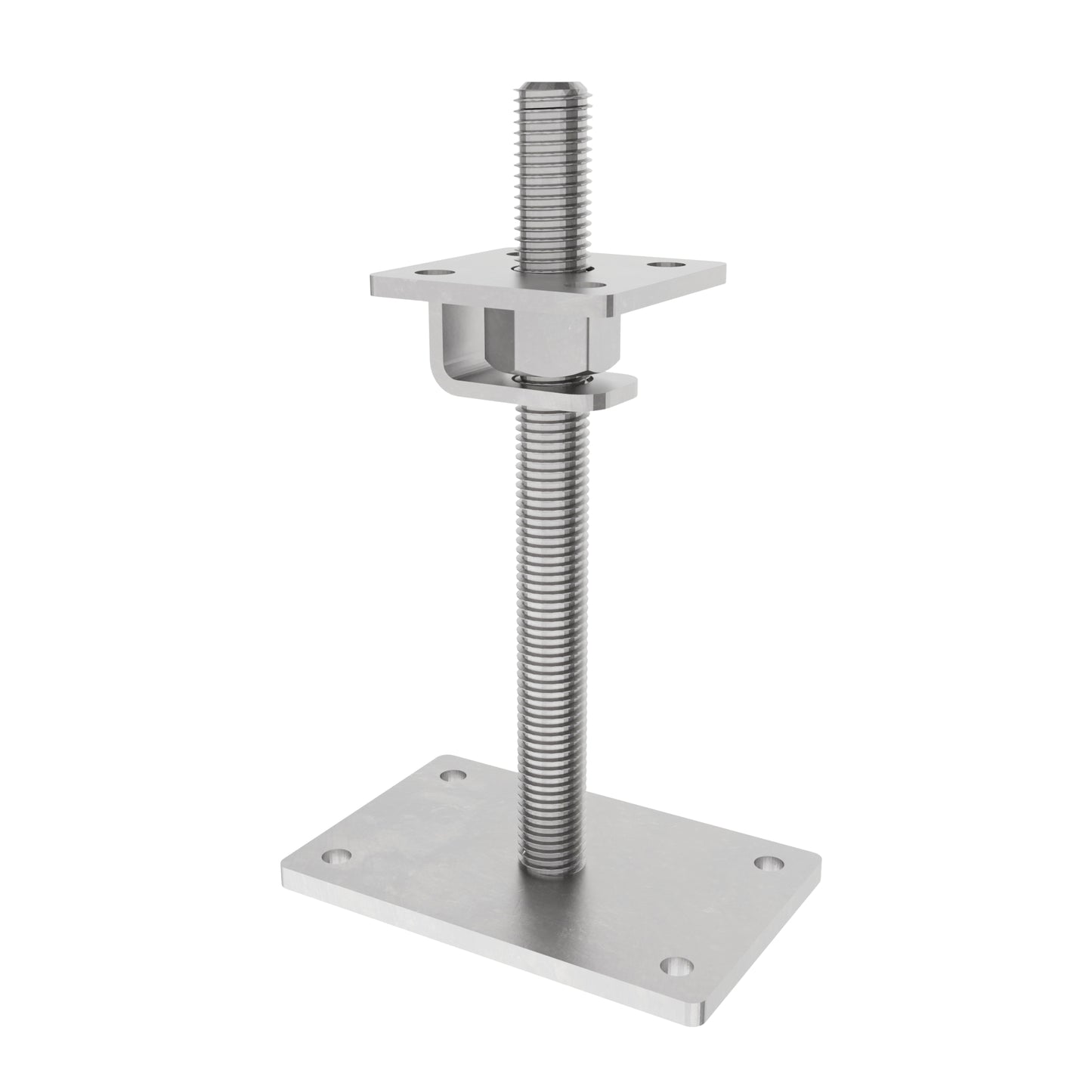 Adjustable post support with hook