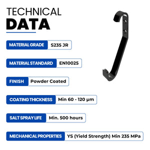Wall hook - size chart 1