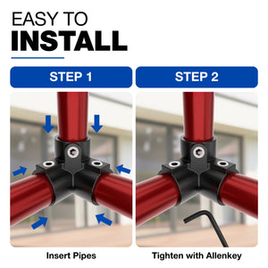 3 way corner elbow tube clamp - detail view 12