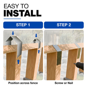 Birds mouth post strap 3-bend, knee rail fencing, pack of 50 - detail view 3