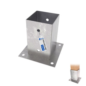 Square bolt down post support - 101 x 101 mm - Gezu Impex