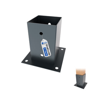 Square bolt down post support - 81 x 81 mm - Gezu Impex