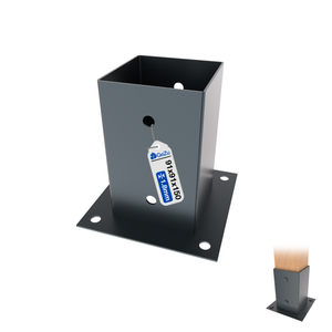 Square bolt down post support - 91 x 91 mm - Gezu Impex