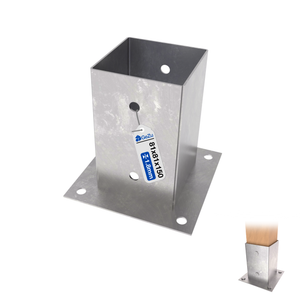 Square bolt down post support - 81 x 81 mm - Gezu Impex