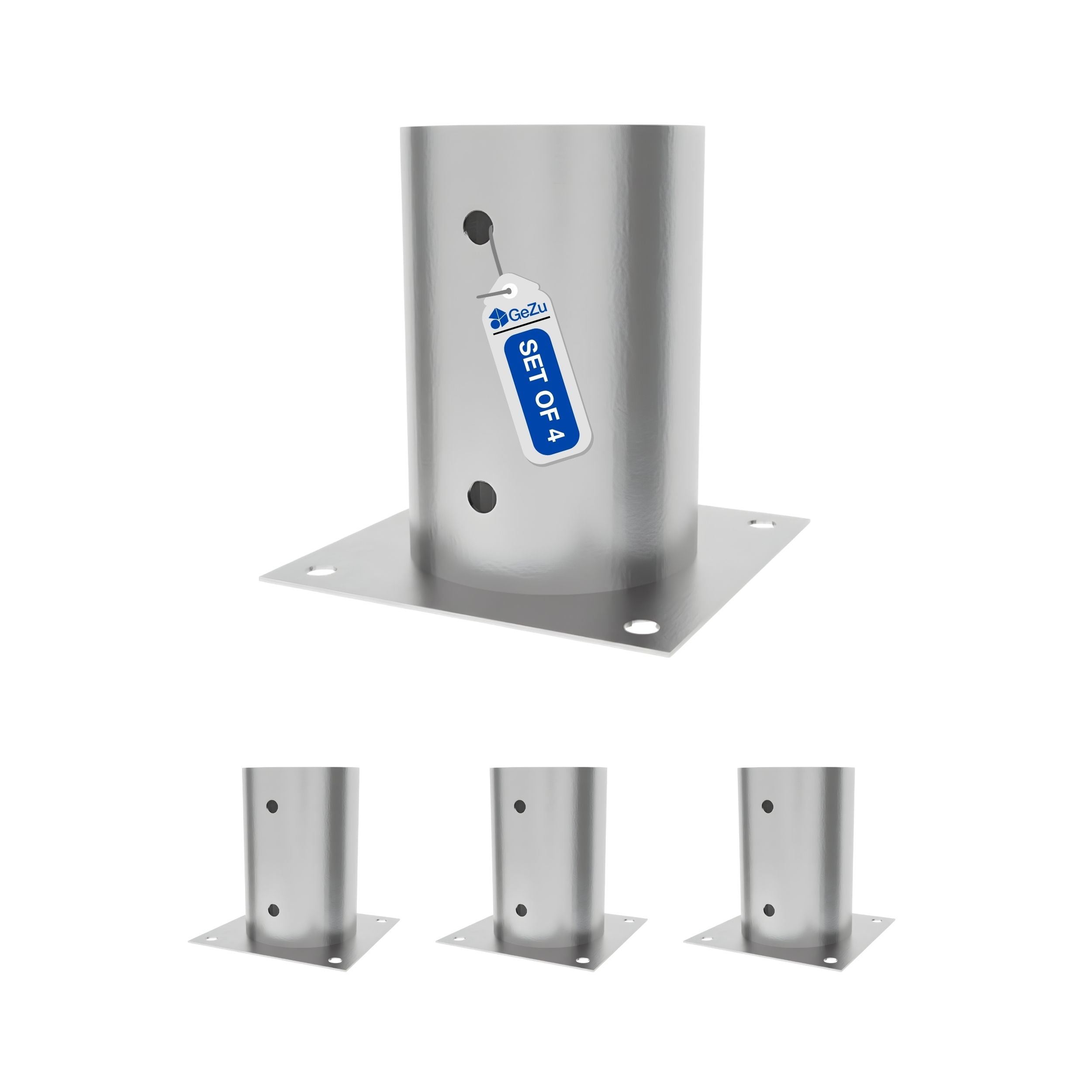 Round Bolt Down Post Support Base | Post Shoe Bundle