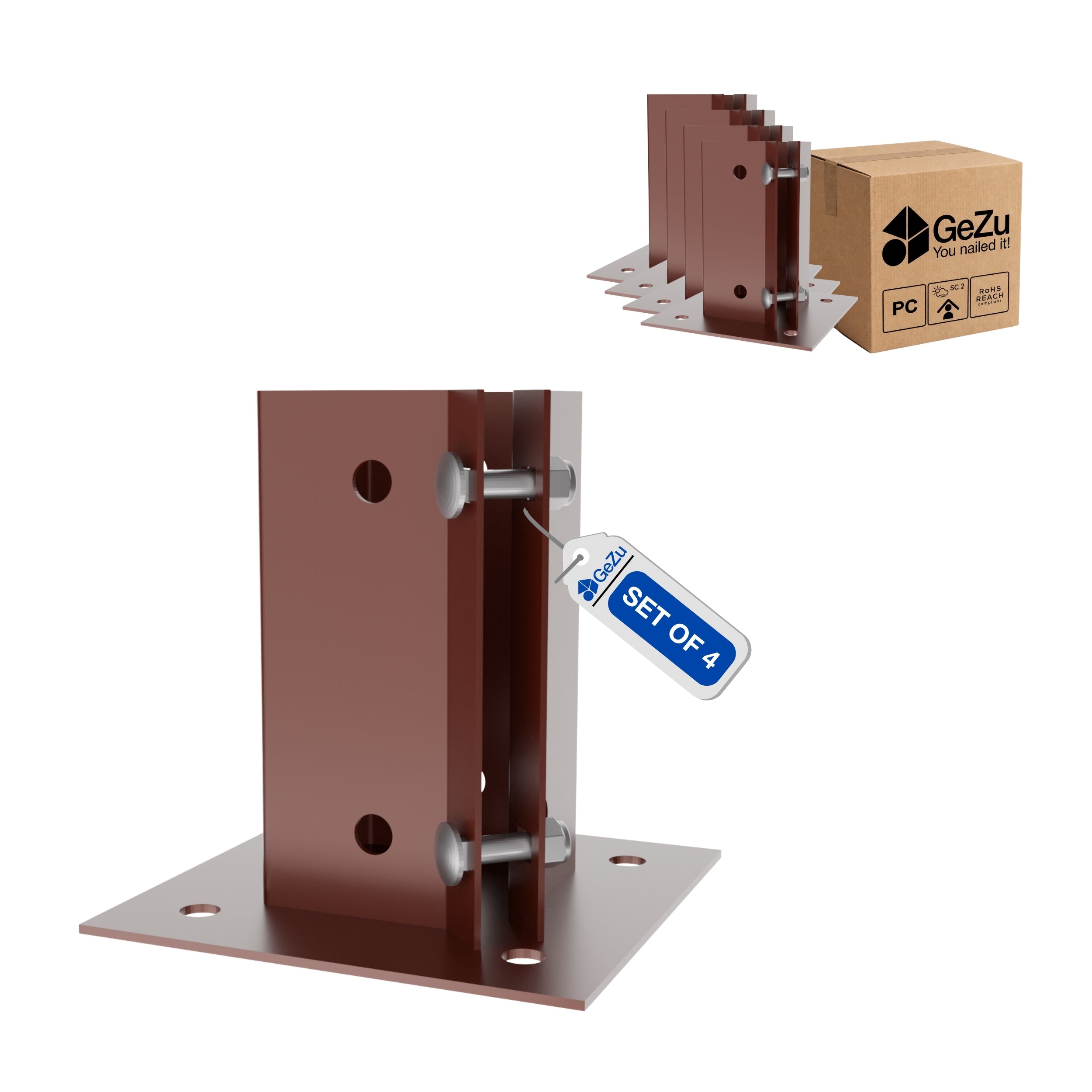 Swift Clamp stolpesko til fastskruning Bundle