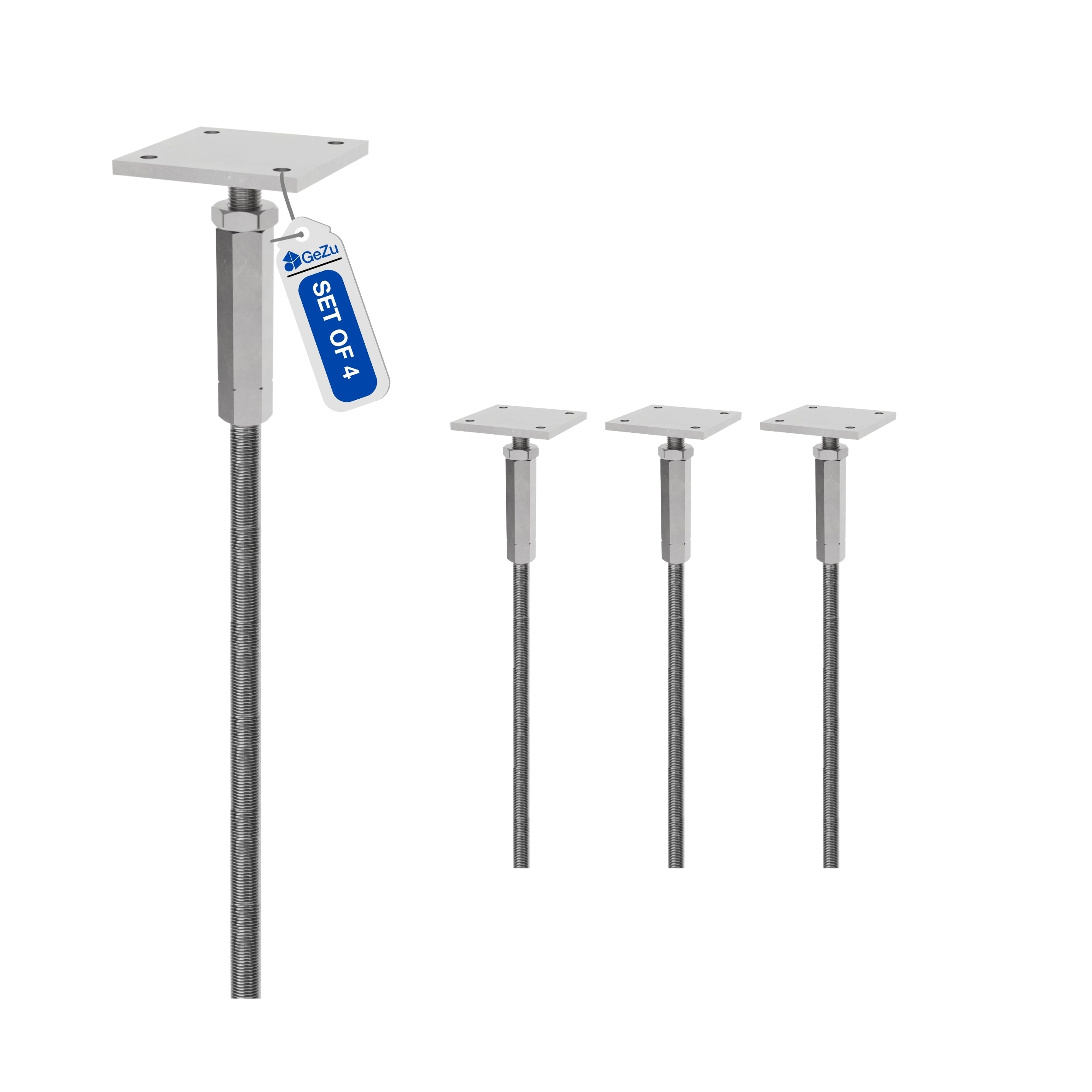 Adjustable T post support for concrete Bundle