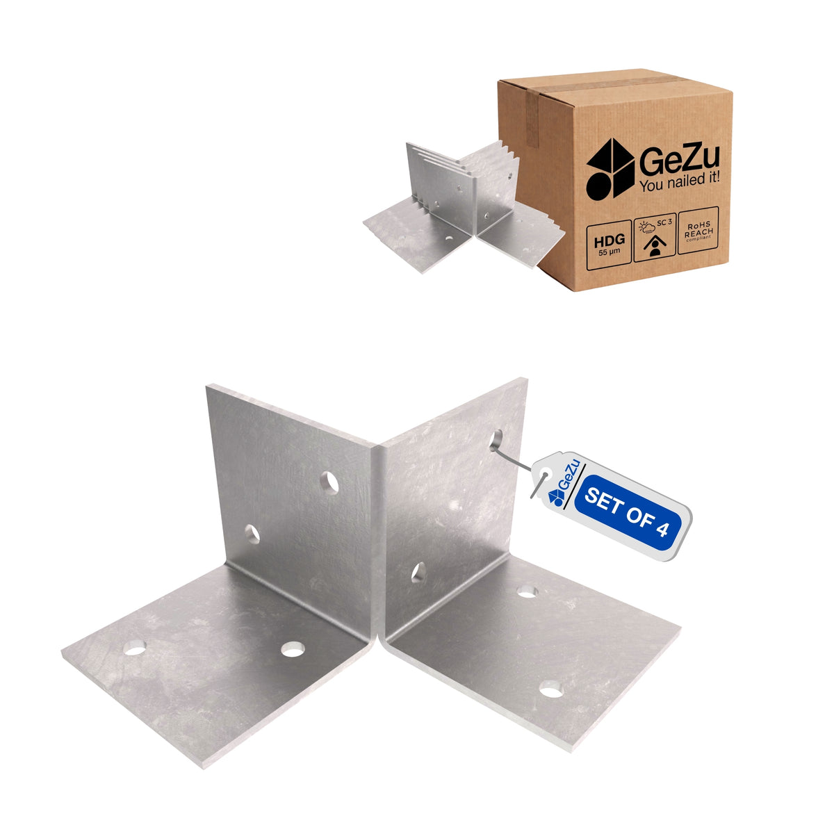 Pergola Floor Bracket, Post Connector, Open Style Bundle