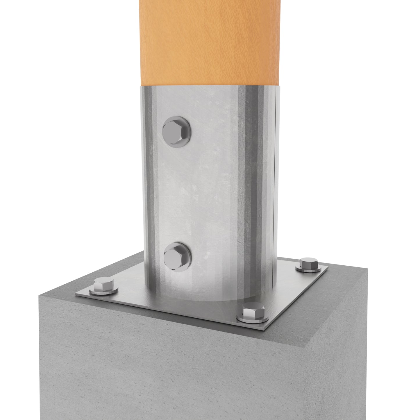 Round bolt down post support base