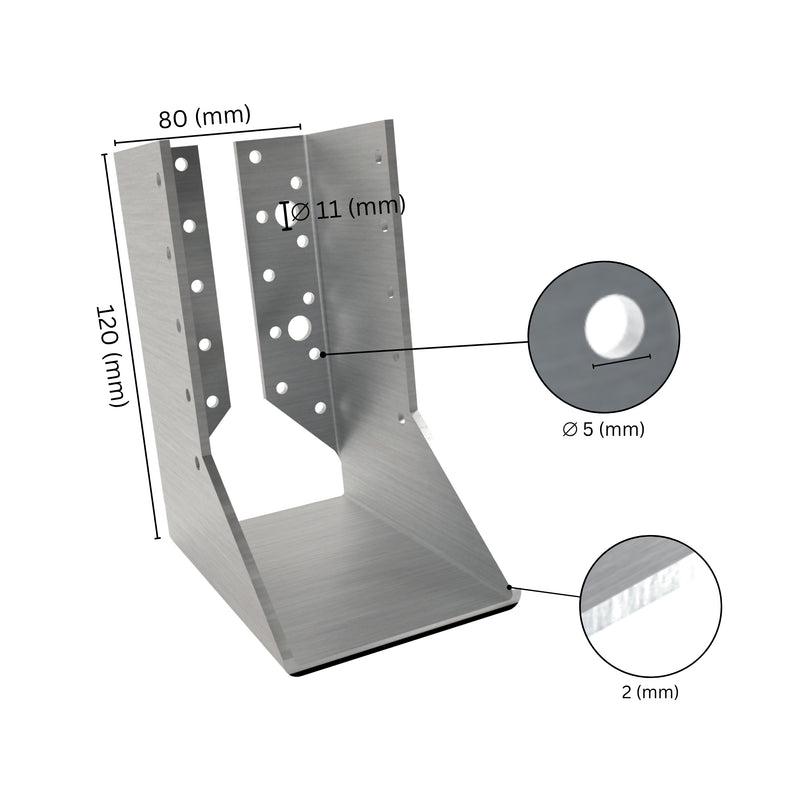Concealed flange joist hanger
