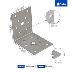 Angle bracket galvanised, pack of 50 - detail view 2