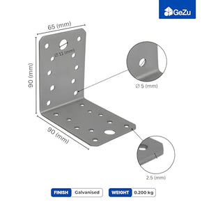 Angle bracket galvanised, pack of 50 - detail view 4