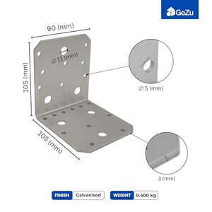 Angle bracket galvanised, pack of 50 - detail view 5