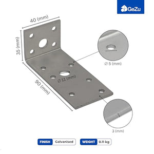 Angle bracket galvanised, pack of 50 - detail view 6