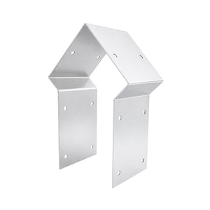 Birds-mouth 5-bend post strap knee rail fencing bracket - 95 mm - Gezu Impex