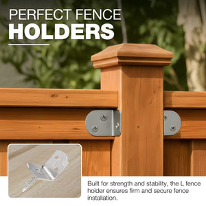 L-shape braided fence panel bracket, wattle fence holder - detail view 6