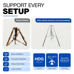 Adjustable steel prop tripod stand - detail view 4