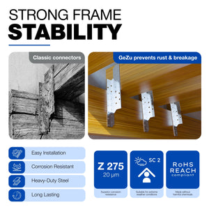 Rafter purlin anchor, right and left hand - size chart 4