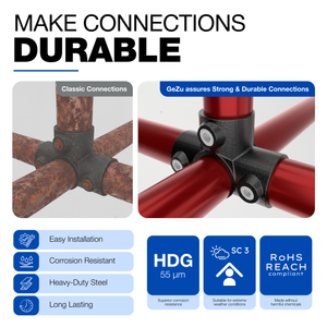 3 way outlet tee tube clamp - detail view 13