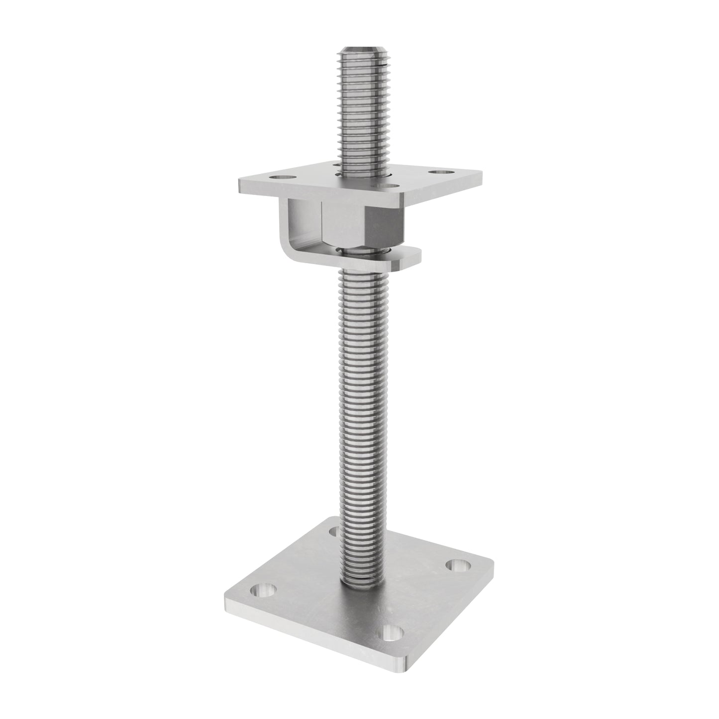 Adjustable post support with hook