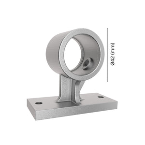 42 mm rail support bracket with labeled dimension.