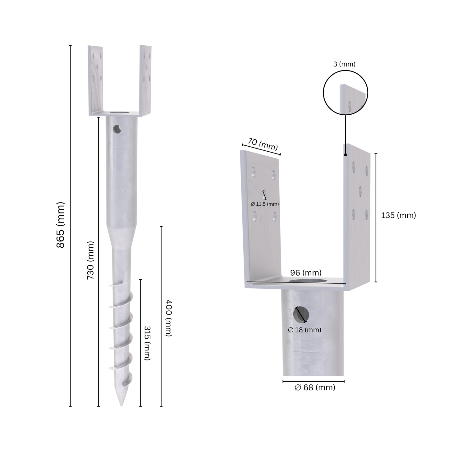U Post Support Ground Anchor