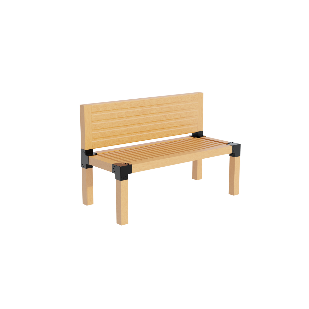 DIY garden bench frame kit with backrest