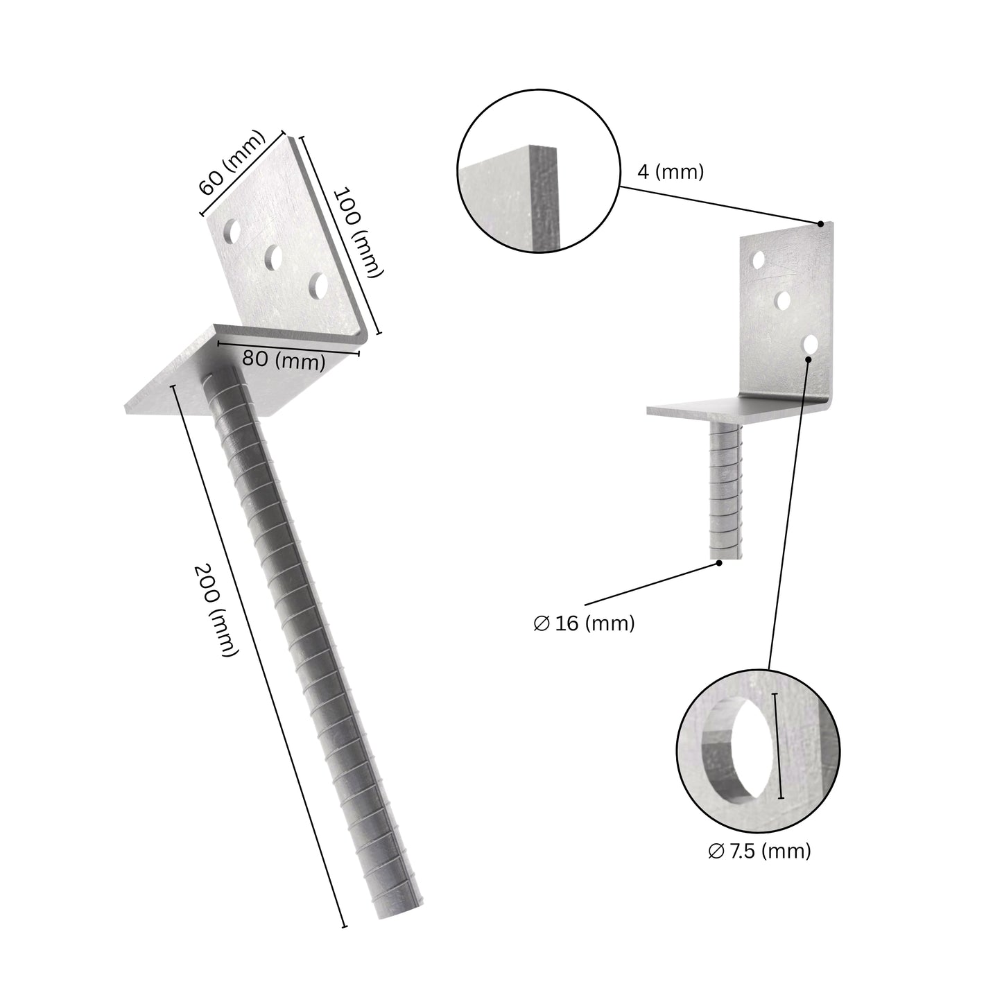Concrete Post Anchor Type L