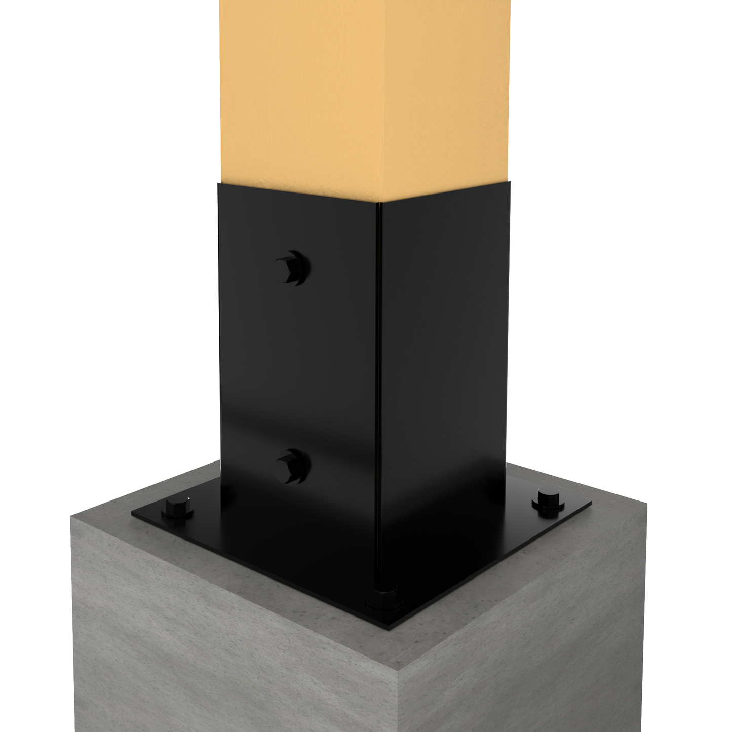 Square bolt down post support base