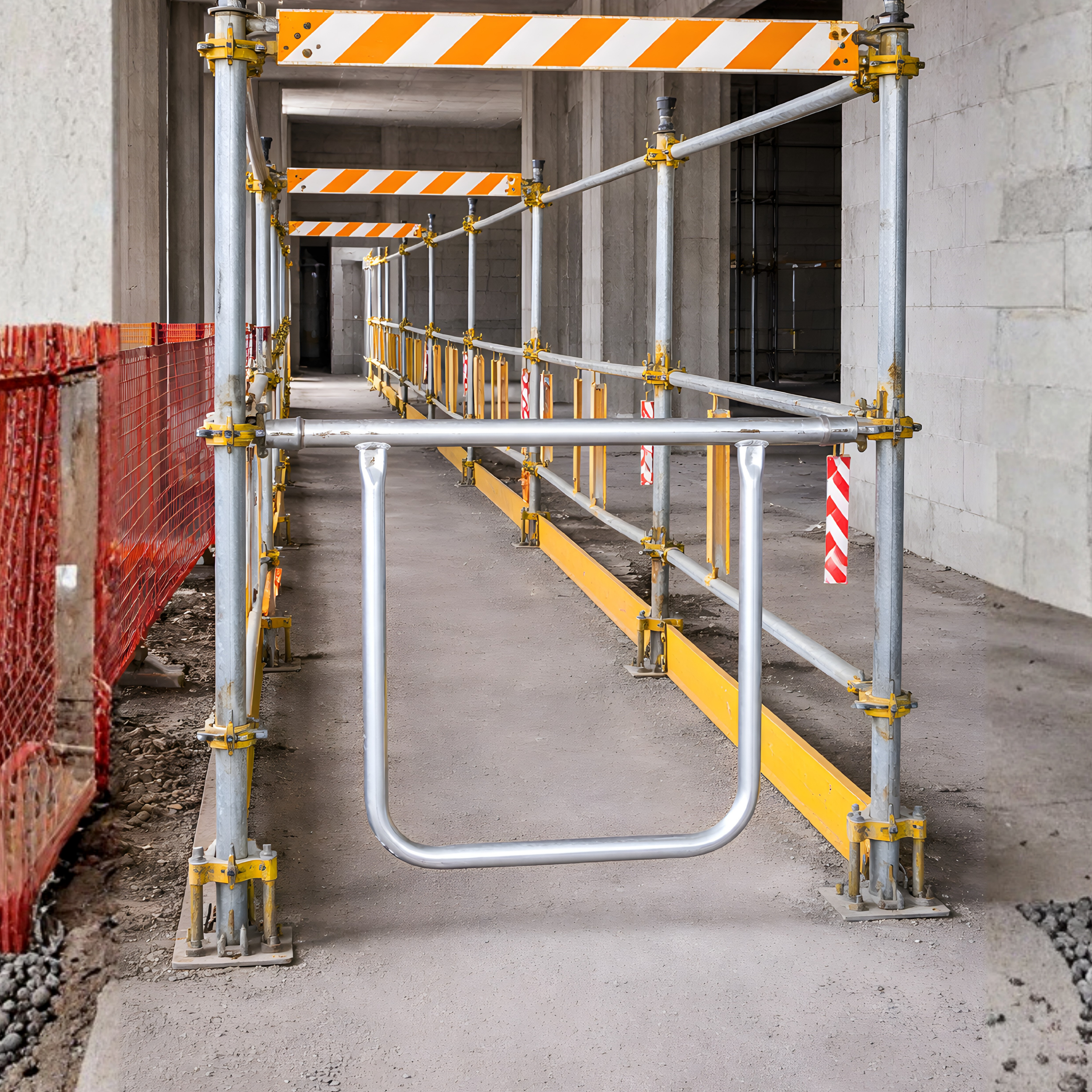 Scaffolding double end guardrail