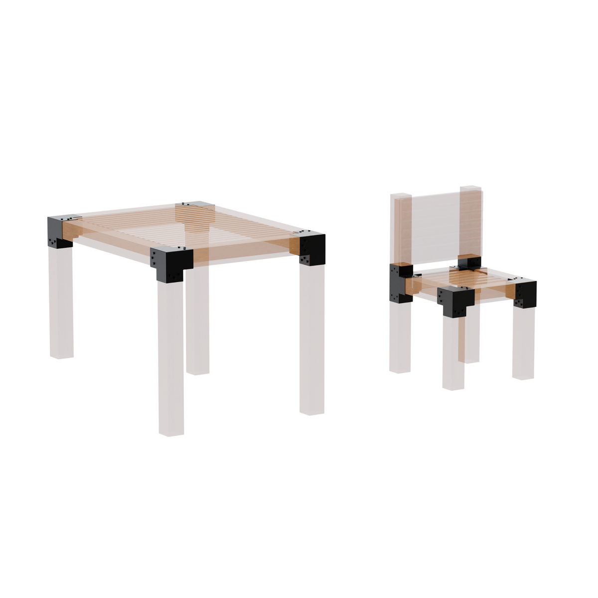 DIY Table & Chair Frame Kit - detail view 1