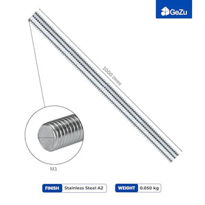 Threaded rod - detail view