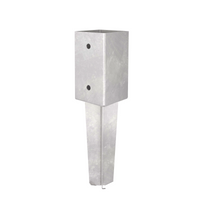 Fence post repair spike, hot-dip galvanised, for straightening leaning fence posts
