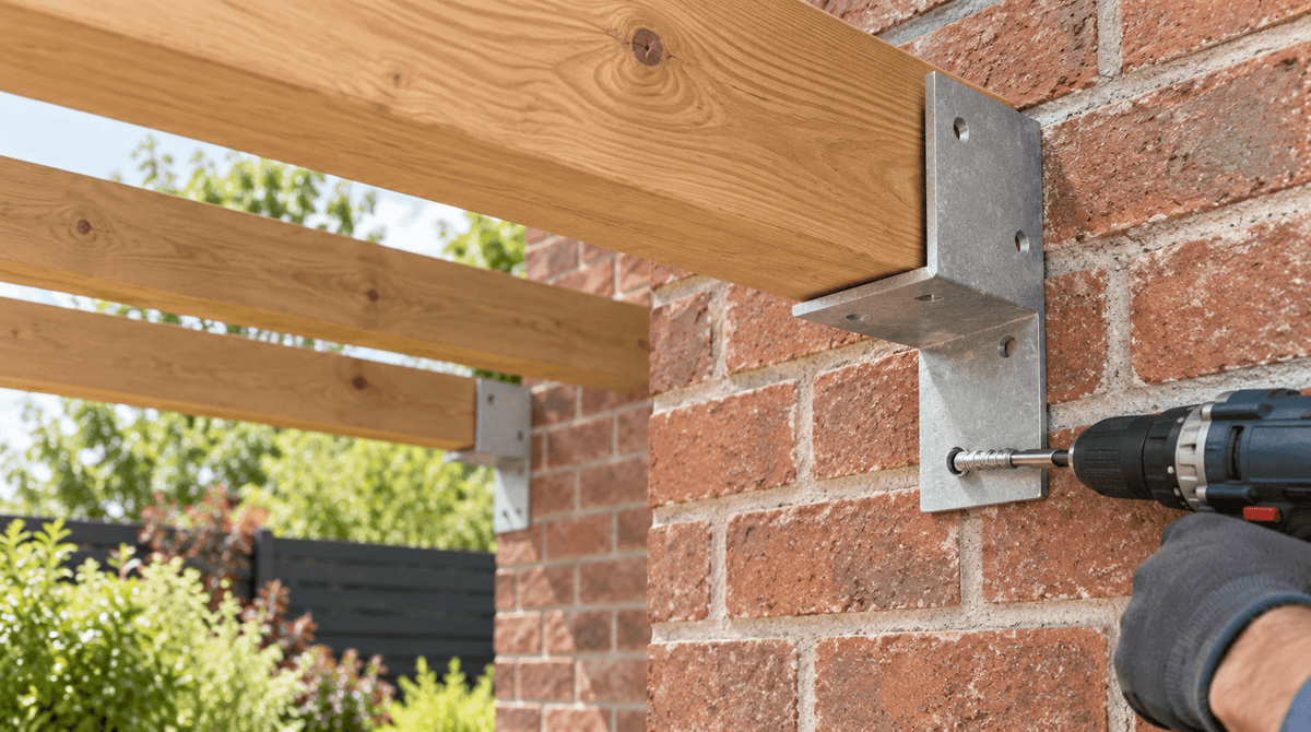 Fixing a Pergola Bracket to a Brick Wall