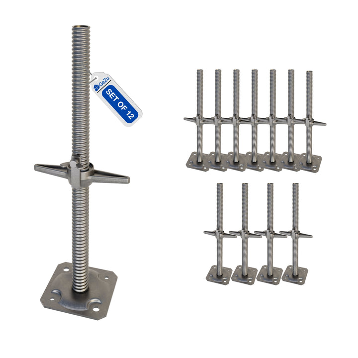 Adjustable Scaffold Base Screw Jack With Wing Bolt Bundle