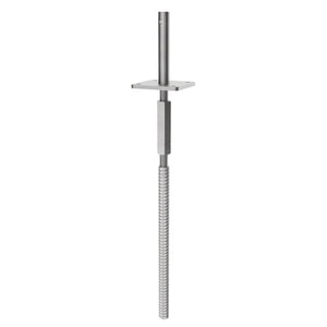 Adjustable post base concrete in with long nut T shape