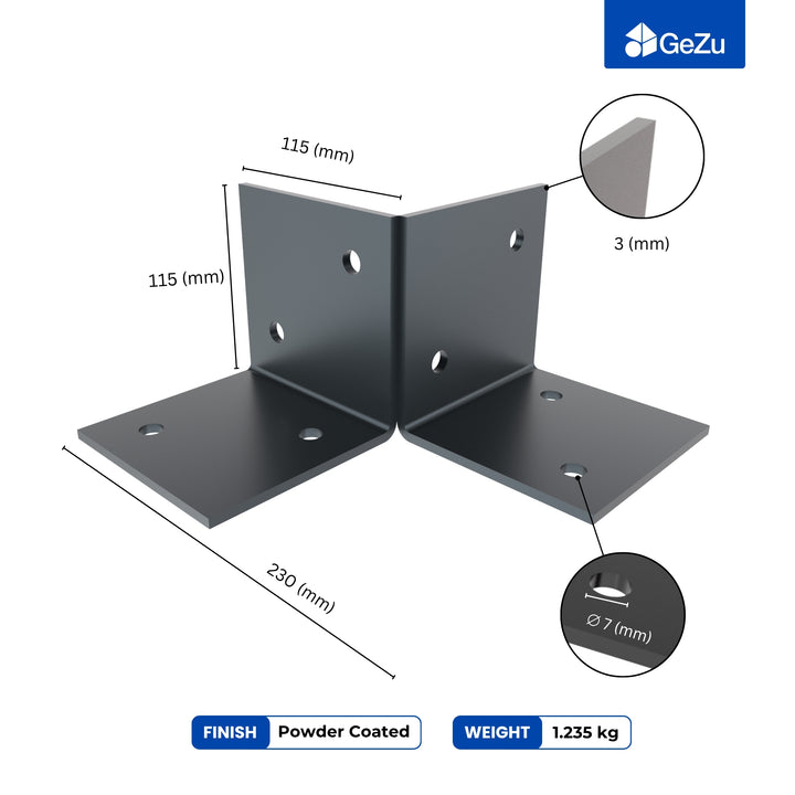 Pergola Floor Bracket | Post Connector | Open Style