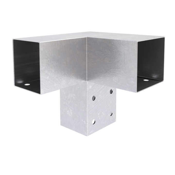 Post corner connector Y shape