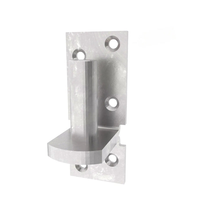 Hook on plate gate hinge mounting bracket