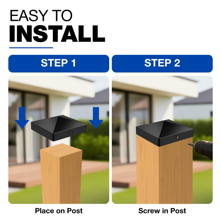 Square Pyramid Fence Post Cap