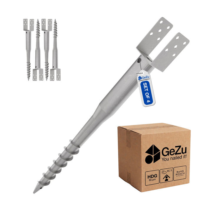 No Dig Ground Screw Anchor, U Model Ground Spike Bundle
