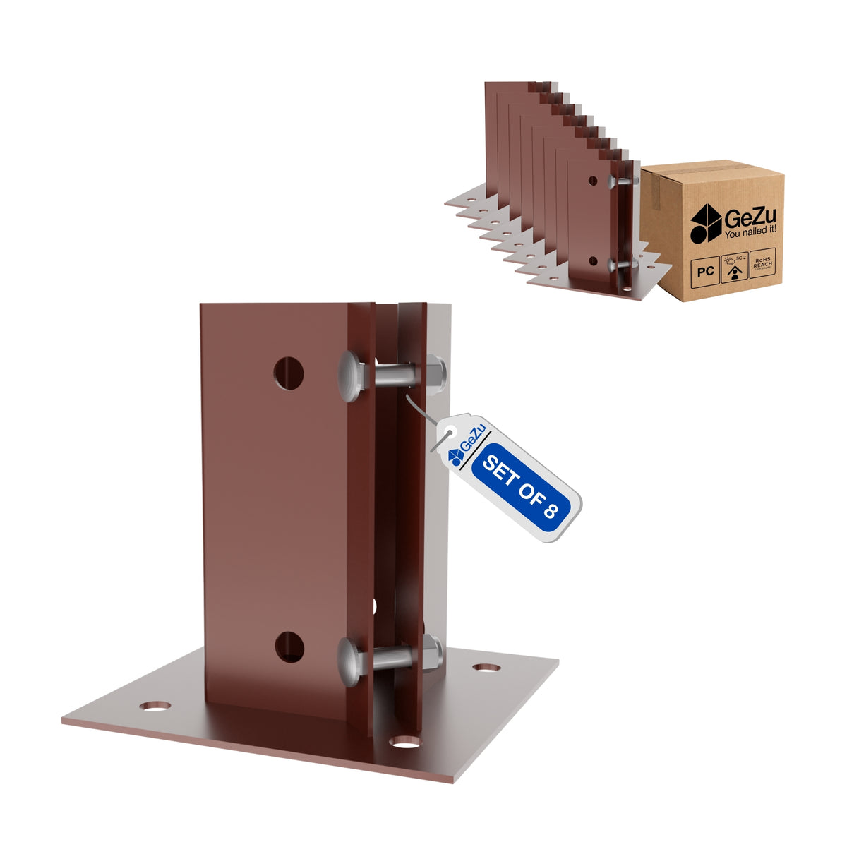 Swift Clamp stolpesko til fastskruning Bundle