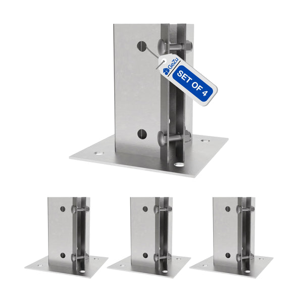 Swift Clamp Bolt Down Post Support Base | Post Shoe Bundle