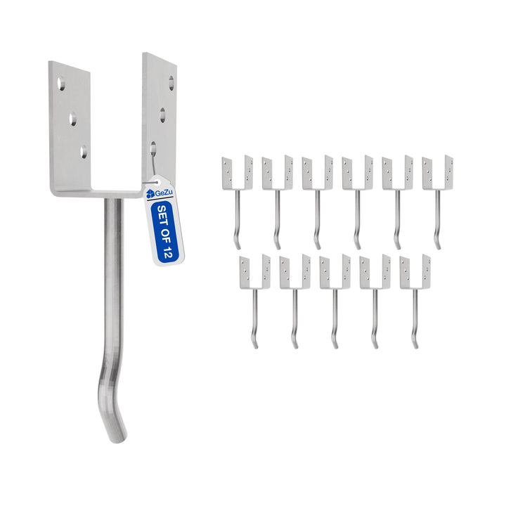 Concrete In U Shaped Post Holder With Bent Rod Bundle