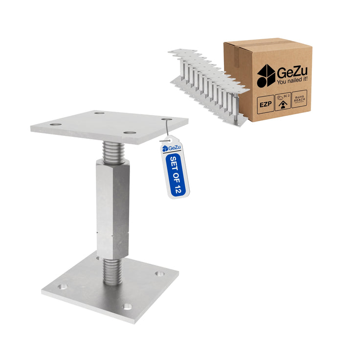 Suporte de Poste Ajustável para Aparafusar | Base Regulável em Altura Bundle