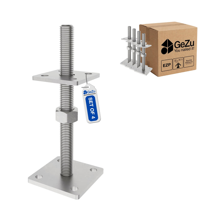 Height Adjustable Bolt Down Post Support, Post Base Bundle