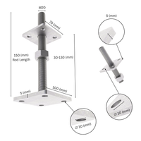 Height Adjustable Bolt Down Post Support | Adjustable Post Base